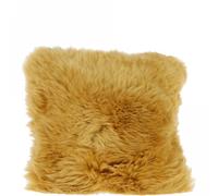 Fenland England Real Sheepskin Fluffy Cushion in Yellow Fenland England Yellow
