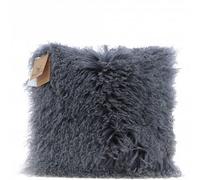 Fenland Sheepskin Fenland Genuine Lamb Wool Cushion Warm, Soft And Elegant Design - Dark Grey (40Cm X 40Cm)
