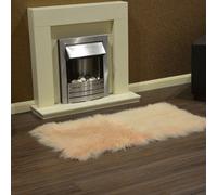 Fenland Sheepskin Fenland Luxury Mongolian Real Lamb Rug - Pink (120 Cm X 60 Cm)