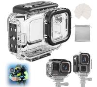 Fenmaru 60M Diving Case Waterproof Protective Case Housing Compatible with Insta360 Ace/Ace Pro, Horizontal-Vertical Dive Case Accessories (Ace)