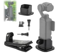 Fenmaru Expansion Adapter Base Frame Cage for Osmo Pocket 3, Backpack Clips Chest Strap Neck Bracket Bicycle Mount Holder Compatible with DJI Osmo Pocket 3 (Base Adapter+Backpack Clip)