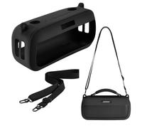 Fenmaru SoundLink Max Silicone Protective Case for Bose SoundLink Max Accessories,Protective Cover with Shoulder Strap for Bose SoundLink Max Speaker (Black)