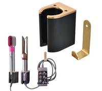 Fenmaru Wall Mount Bracket Compatible with Dyson Airstrait Hair Straightener,Hair Styling Equipment Wall Mounted Shelf Stand No Hole Punching with Hook