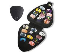 FENMOR Guitar Pick Holder Case with 22pcs for Acoustic Electric Guitar, Variety Pack Picks Storage Pouch Box, PU Leather Guitar Plectrums Bag, Gift for Guitar Players (Case Only)