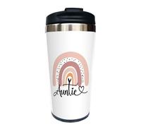 Fenmshairy Auntie Travel Coffee Mug, Stainless Steel Thermal Insulated Tumbler Cup with Filp Lid, Holiday Christmas Birthday Gift for Women Mom Aunt Auntie Grandma Nana Sister, 13 Oz