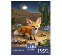 Fennec Fox 1000 Pieces Jigsaw Puzzles Cute Jigsaw Puzzles for Kids Staycation Kill Time Wall Decoration Educational Toy Age 14+ ForAdults 38x26cm/1000pcs