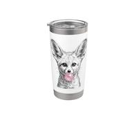 Fennec Fox Blowing Bubble Gum Cute Animal Art Stainless Steel Insulated Tumbler