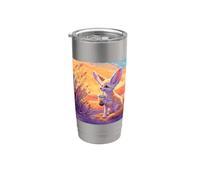Fennec Fox Bubble Drinking Cute Desert Animal Art Stainless Steel Insulated Tumbler