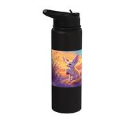Fennec Fox Bubble Drinking Cute Desert Animal Art Stainless Steel Insulated Water Bottle