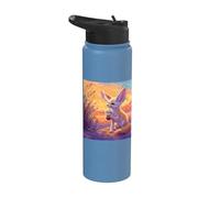 Fennec Fox Bubble Drinking Cute Desert Animal Art Stainless Steel Insulated Water Bottle