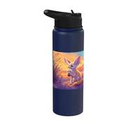Fennec Fox Bubble Drinking Cute Desert Animal Art Stainless Steel Insulated Water Bottle