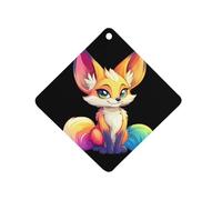 Fennec Fox Car Air Freshener Hanging Aromatherapy Tablets Rearview Mirror Pendant Car Accessories
