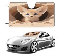 Fennec Fox Cub in Den Car Windshield Sun Shade - Reflector Sunshade Offers Ultimate Protection for Car Interior, Cool Reflective Sun Blocker Fits Small Sedans, Mini SUVs 55"x30"