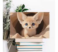 Fennec Fox Cub in Den Wall Decor For Living Room Large Canvas Wall Art For Bedroom Modern Office Pictures Wall Artwork Landscape Paintings Canvas Art Prints Home Decorations 12x08inch(30x20cm)