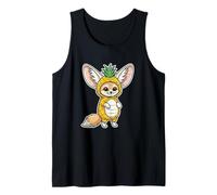 Fennec Fox in Pineapple Costume Cute Halloween Animal Tank Top