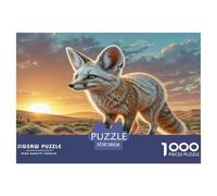 Fennec Fox Jigsaw Puzzles for Adults Gifts 1000 Piece Challenging Games Home Decoration Cute Animal Jigsaw Puzzle for Adults And Kids Age 12 And Up 38x26cm/1000pcs