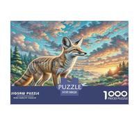 Fennec Fox Jigsaw Puzzles for Adults Gifts 1000 Pieces Challenging Games Home Decoration Brainteasing Cute Animal Jigsaw Puzzle for Adults 38x26cm/1000pcs
