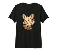 Fennec Fox Skateboard Retro Premium T-Shirt