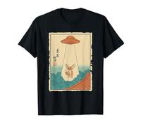 Fennec Fox Taken by UFO Vintage Japanese Ukiyo e Art T-Shirt