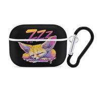 Fennec Fox Watercolor Wireless Earphone Case with Carabiner | Bluetooth Earphone Cover,Shock Protective Case,Earbud Cases Compatible for Airpods Pro