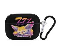 Fennec Fox Watercolor Wireless Earphone Case with Carabiner | Bluetooth Earphone Cover,Shock Protective Case,Earbud Cases Compatible for Airpods Pro