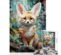 Fennec Oasis Jigsaw for Adults1000 Pieces Strengthen Mind Clarity And Sharpness Calm Serene Leisure Activity (38x26cm)