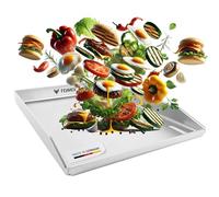 FENNEK Plancha 40 x 30 cm with Front Edge and Extra Large Drainage Hole 4.0 mm Stainless Steel Ideal for Burgers, Vegetables, Fish, Steaks and Much More Dishwasher Safe Raised Edges Made in Germany