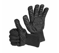 FENNEK Premium Barbecue Gloves, Heat Resistant up to 500 Degrees, with Forearm Protection, for Grilling, Baking, Cooking, BBQ, Campfire, 1 Pair - One Size