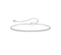 FENNELISA 925 Sterling Silver Bracelets for Womens,Adjustable Crystal Silver Tennis Bracelet Classic Cubic Zirconia Ladies Jewellery Birthday Mothers Friend Sister Gift for Her 2/3/4/5M(W)