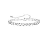 FENNELISA 925 Sterling Silver Bracelets for Womens,Adjustable Crystal Silver Tennis Bracelet Classic Cubic Zirconia Ladies Jewellery Birthday Mothers Friend Sister Gift for Her 2/3/4/5M(W)