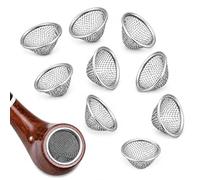 Fenny's Creations 17mm Pipe Screens Gauze Conical Steel Brass Filter Screen Metal Mesh Filters for Bongs and Glass Pipe Smoking Metal Silver Colours (50)