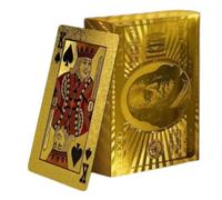 Fenny's Creations 24K Gold Foil Playing Cards - Waterproof Flexible Plastic Poker Deck, $100 Dollar Bill Design, Luxury Gold Poker Cards for Texas Hold'em, Blackjack, Table Games & Gift