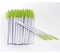 Fenny's Creations 50 Pcs Lash Wands Mascara Eyelash Brushes for Extensions Premium Eye Brow Brush Makeup Applicators Tool Set Eyebrow and Makeup Lime Green