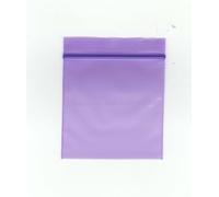 Fenny's Creations Clear Colour Transparent Reusable Grip seal Ziplock Bags Polythene Smell Proof Food Packaging Baggies Small 45mm x 45mm (Purple Bags100pcs)