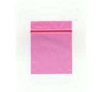 Fenny's Creations Clear Colour Transparent Reusable Grip seal Ziplock Bags Polythene Smell Proof Food Packaging Baggies Small 45mm x 45mm (Pink Bags100pcs)