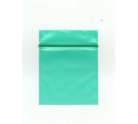 Fenny's Creations Clear Colour Transparent Reusable Grip seal Ziplock Bags Polythene Smell Proof Food Packaging Baggies Small 45mm x 45mm (Green Bags100pcs)