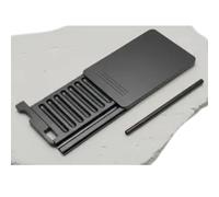 Fenny's Creations Elegant Snuff Wallet Storage Box, Multi-Compartment, Portable, Matt Black (Metal Random Colour)