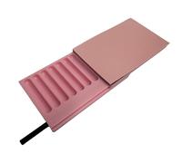 Fenny's Creations Elegant Snuff Wallet Storage Box, Multi-Compartment, Portable, Matt Black (Pink Case With Printed Top)