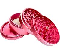 Fenny's Creations Herb Grinder Aluminium Portable Herbal Magnetic Top Herb Spice Mills 60mm | Grinder Aluminium Portable | Spice Mini Crusher Mill (Pink)