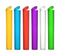 Fenny's Creations Pop Top 116mm Tubes Colour King-Size Plastic Storage Pre Roll Tube Vials with Squeeze Pop Top Waterproof Odor Sealing Plastic Container Cones 110mm 109mm (JR-116 MIX - 10PCS)