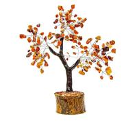 Fenny's Creations Seven Chakra Crystal Tree Good Luck, Crystal Tree for Positive Energy, Home Decorations for Living Room, 7 Chakra Tree, 8-10inches (7 Chakra Red (200 Beads))