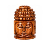 Fenny's Creations Stash, smell proof, storage, box, Hand Carved, Wooden, Buddha Statue, Hidden Storage Compartment, Screw Top, Ornament for Keepsakes, Jewellery & Trinkets, Home Decor, Gift (Small)