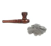 Fenny's Creations Wooden Tobacco Smoking Pipe Pocket Size 4" With Free Filter Screen (WD219)