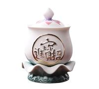 FENNYYAR - God of Wealth Ceramic Holy Water Mug, 13cm and 5.1in, Temple Ornament for Home