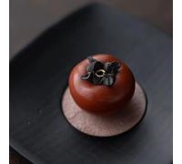 FENNYYAR Mini Ceramic Incense Holder Tray, 3cm 1.2in, Persimmon Tea Pet
