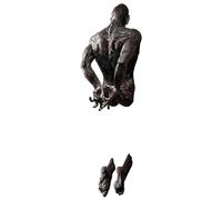 FENOHREFE 3D Through Wall Figure Sculpture Resin Abstract Electroplating Crafts Decor