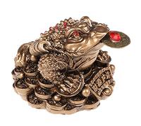 FENOHREFE Feng Shui Money for Toad Lucky Fortune Wealth Chinese Golden for Frog for Toad C