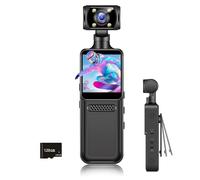 Fenpos 128G 4K Body Clip Camera with Audio and Video Recording FHD Mini Handheld Body Worn Cam Portable Small Personal Camcorder Sport Action Outdoor Video Recorder(