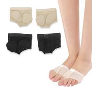 FENQURO 2 Pairs of Bunion Protectors, Non-Slip Dance Socks, Ballet Foot Pads, Toe Pad Protectors, Half Sole Paw Pad Shoes, Dance Shoes for Women, Ballet Belly Dance, Yoga, Pilates, Latin Dance