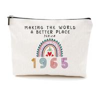 FENQURO 60 Year Old Woman - Toiletry Bag Perfect for 60th Birthday, Ideal as a Birthday Gift for Wife, Sister, or Amica, to Celebrate 60 Years of Birthday Women, 1965